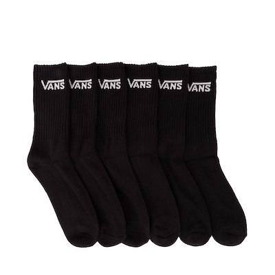 Main view of Mens Vans Classic Crew Socks 6 Pack - Black
