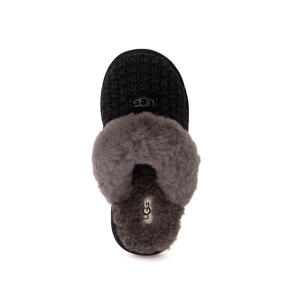 alternate view UGG&reg; Cozy II Knit Slipper - Little Kid / Big Kid - BlackALT2