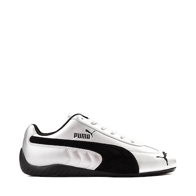 Mens PUMA Speedcat Metallic Athletic Shoe - Silver / Black