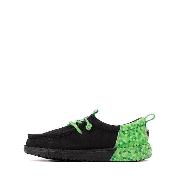 alternate view HEYDUDE x Minecraft Wally Funk Creeper Casual Shoe - Little Kid / Big Kid - BlackALT1