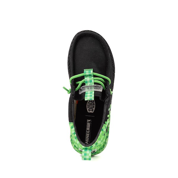 alternate view HEYDUDE x Minecraft Wally Funk Creeper Casual Shoe - Little Kid / Big Kid - BlackALT2