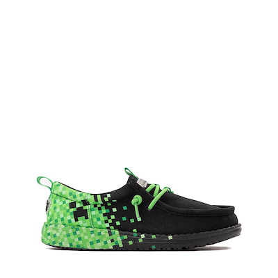 Main view of HEYDUDE x Minecraft Wally Funk Creeper Casual Shoe - Little Kid / Big Kid - Black