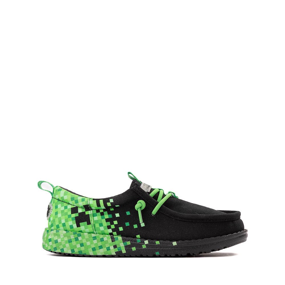 HEYDUDE x Minecraft Wally Funk Creeper Casual Shoe - Little Kid / Big Kid - Black
