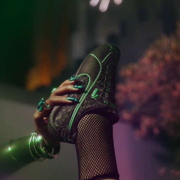 alternate view Womens PUMA x Wicked Speedcat Elphie Sneaker - PUMA Black / Deep Forest / Dark MyrtleALT1C