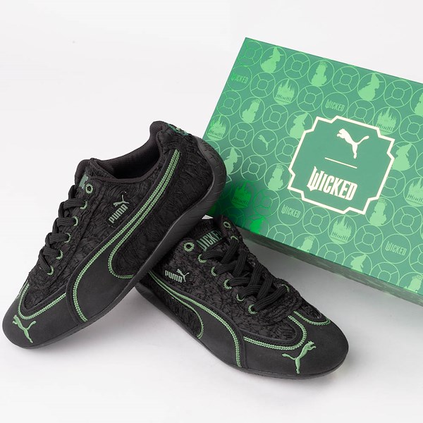 alternate view Womens PUMA x Wicked Speedcat Elphie Sneaker - PUMA Black / Deep Forest / Dark MyrtleALT1D