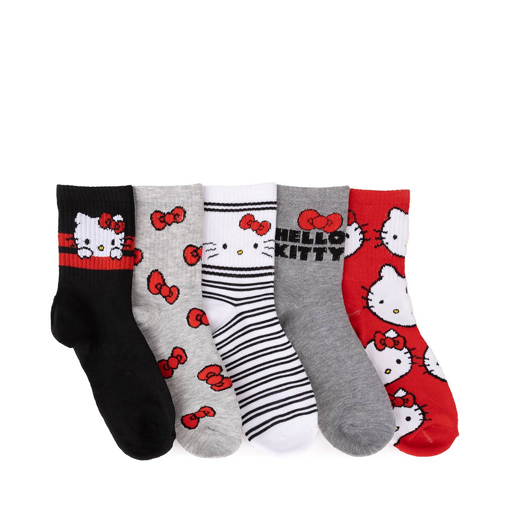 Womens Hello Kitty&reg; Crew Sock 5 Pack - Multicolor