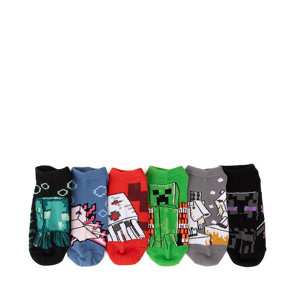 alternate view Minecraft Low Cut Socks 6 Pack - Little Kid - MulticolorALT1