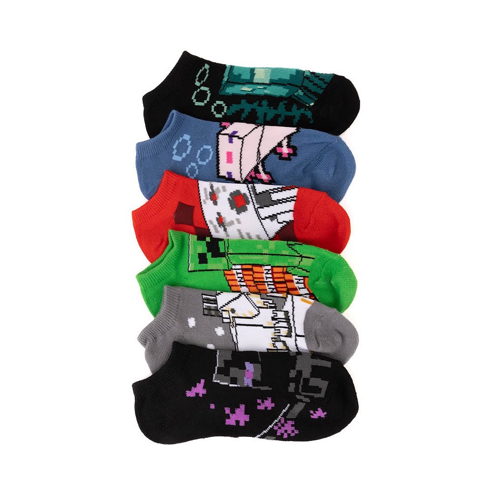 Minecraft Low Cut Socks 6 Pack - Little Kid - Multicolor