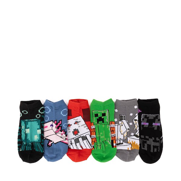 alternate view Minecraft Low Cut Socks 6 Pack - Big Kid - MulticolorALT1