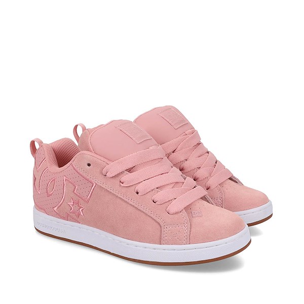 alternate view Womens DC Court Graffik Skate Shoe - Pink / WhiteALT5