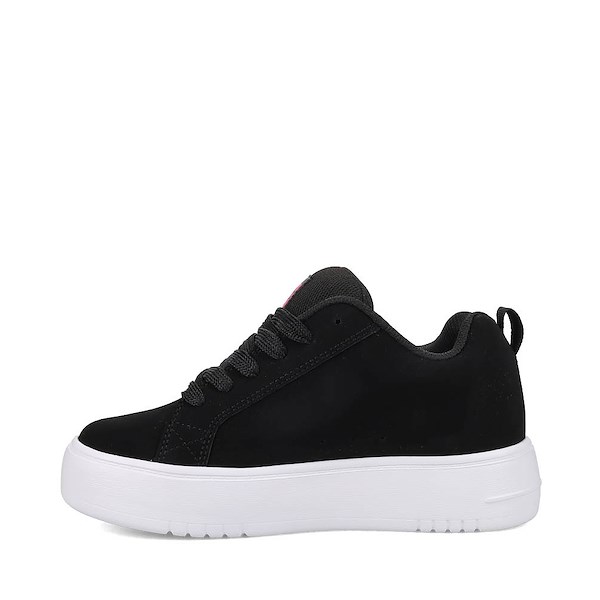 alternate view Womens DC Court Graffik Platform Skate Shoe - Black / Pink / WhiteALT1