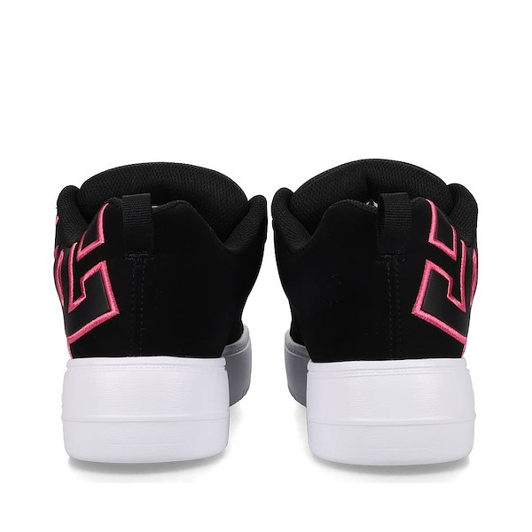 alternate view Womens DC Court Graffik Platform Skate Shoe - Black / Pink / WhiteALT4