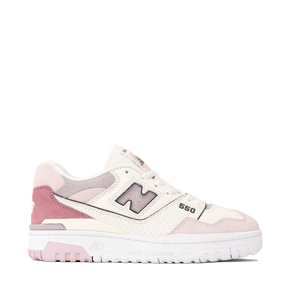 Womens New Balance 550 Athletic Shoe - White / Pink