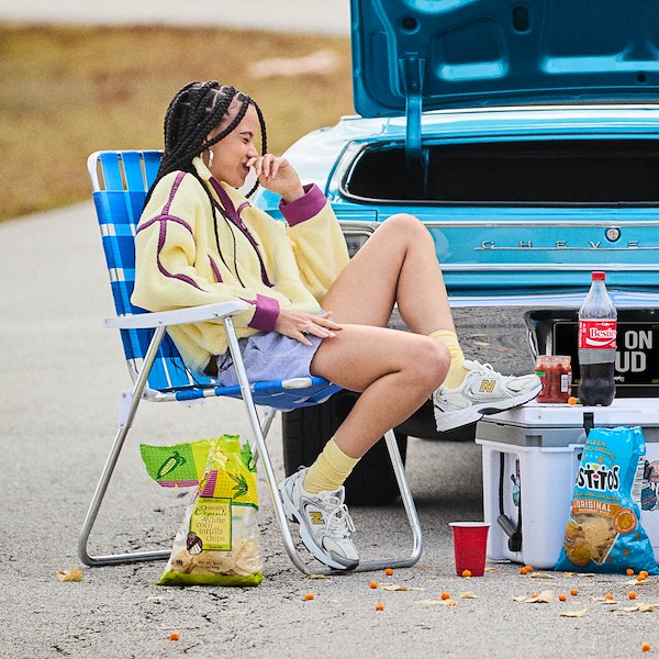 alternate view New Balance 530 Athletic Shoe - Grey / Off White / YellowALT1B