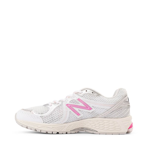 alternate view New Balance 860v2 Athletic Shoe - White / Pink HeatALT1