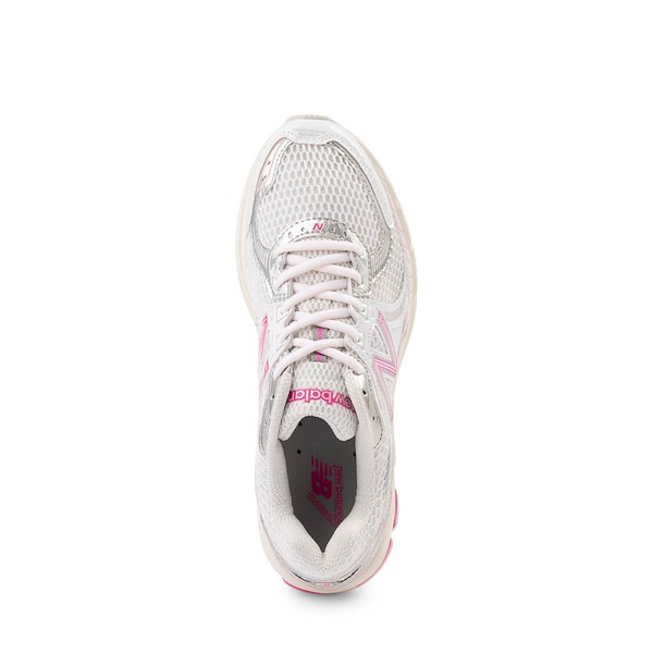 alternate view New Balance 860v2 Athletic Shoe - White / Pink HeatALT2