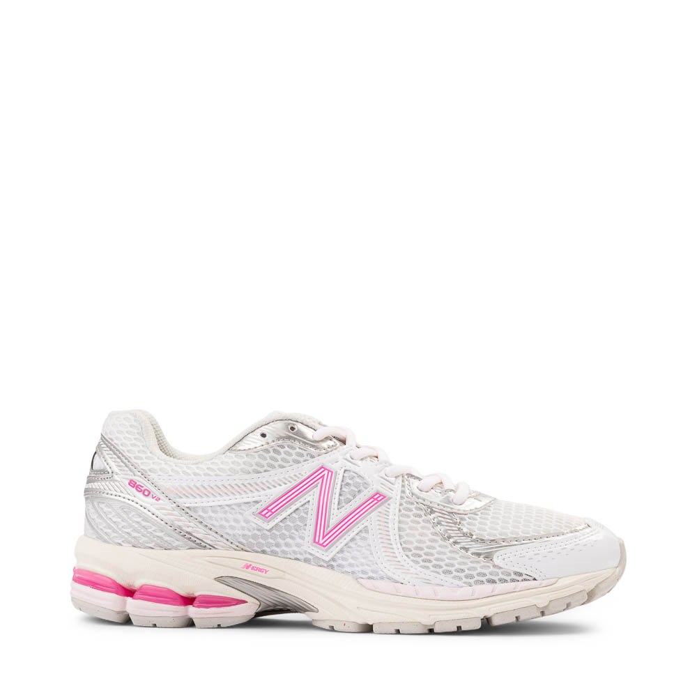New Balance 860v2 Athletic Shoe - White / Pink Heat