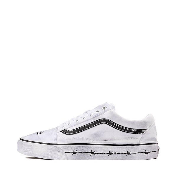 alternate view Vans Travis Barker Old Skool Skate Shoe - White / BlackALT1