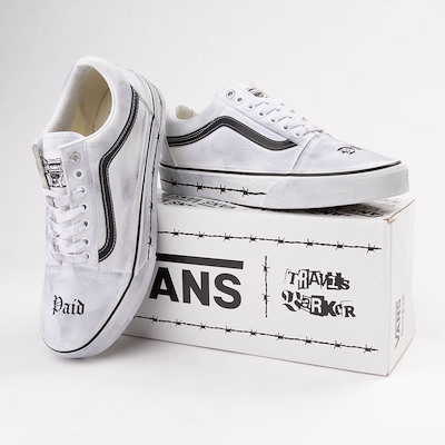 Travis Barker × Vans Old Skool 27.5 cm Vans Travis Barker Old Skool Skate Shoe - White / Black | Journeys