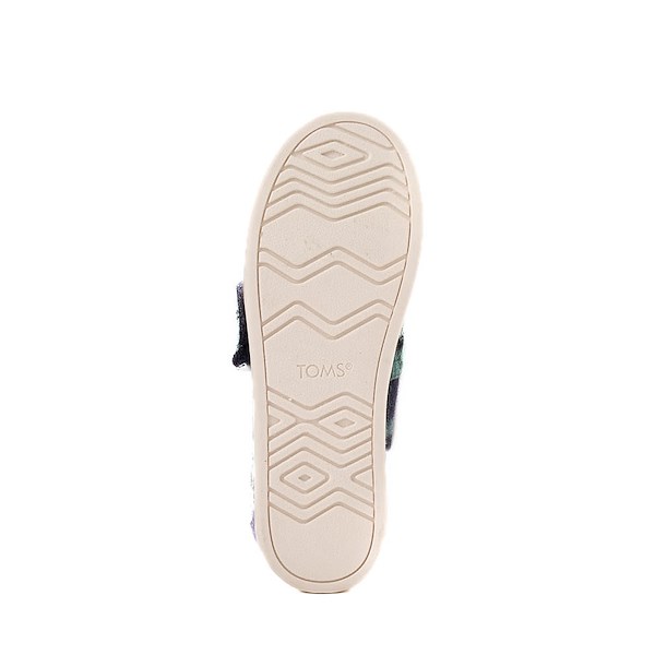 alternate view TOMS Alpargata Classic Slip-On Casual Shoe - Little Kid / Big Kid - Navy PlaidALT3