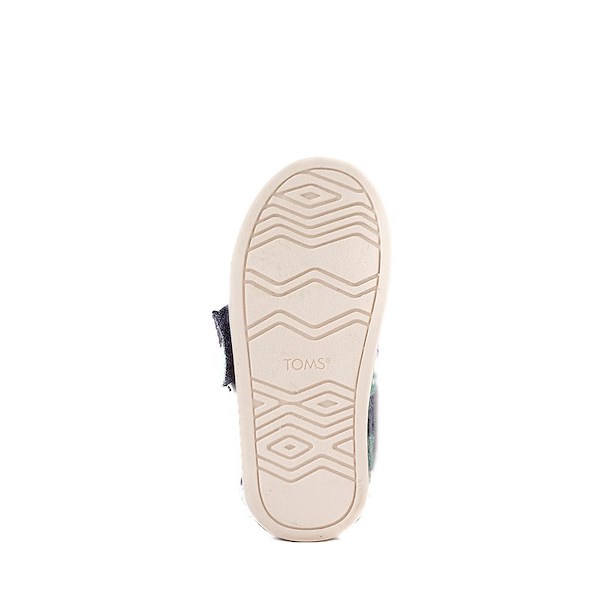 alternate view TOMS Alpargata Classic Slip-On Casual Shoe - Baby / Toddler / Little Kid - Navy PlaidALT3