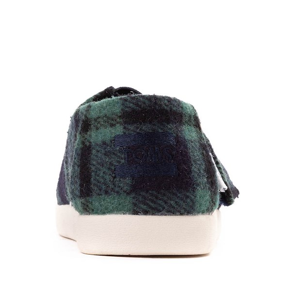 alternate view TOMS Alpargata Classic Slip-On Casual Shoe - Baby / Toddler / Little Kid - Navy PlaidALT4