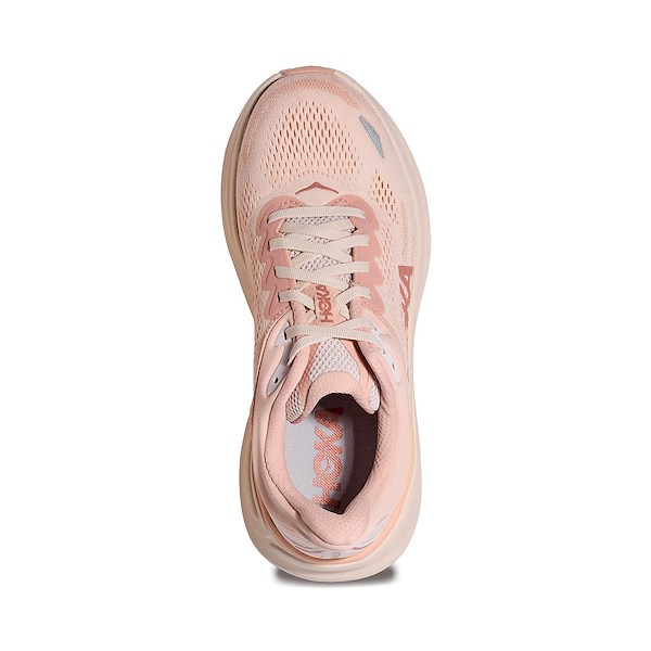 alternate view Womens HOKA Bondi 9 Running Shoe - Rose Latte / Rose CreamALT2