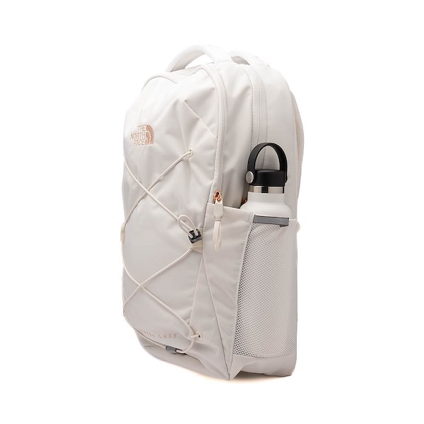 alternate view Womens The North Face Jester Luxe Backpack - White Dune / Burnt Coral MetallicALT4