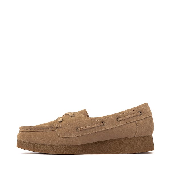 alternate view Womens Clarks Wallabee EVO Sea Boat Shoe - Dark SandALT1