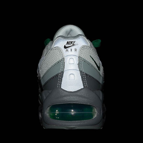 alternate view Nike Air Max 95 Big Bubble Athletic Shoe - Big Kid - Smoke Grey / Black Malachite / Light PumiceALT4B