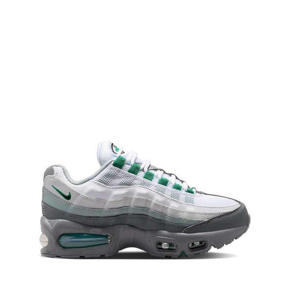 Nike Air Max 95 Big Bubble Athletic Shoe - Big Kid - Smoke Grey / Black Malachite / Light Pumice