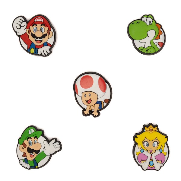 alternate view Super Mario Crocs Mario & Friends Jibbitz&trade; Charms 5-Pack - MulticolorALT1