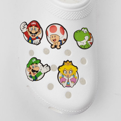 Main view of Super Mario Crocs Mario &amp; Friends Jibbitz&amp;trade; Charms 5-Pack - Multicolor