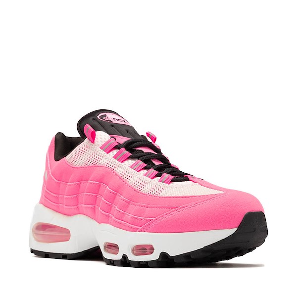 alternate view Womens Nike Air Max 95 Big Bubble Athletic Shoe - Pink Glow / Metallic Silver / Off NoirALT5