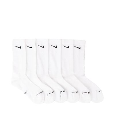 Main view of Mens Nike Everyday Elevated Crew Socks 6 Pack - White