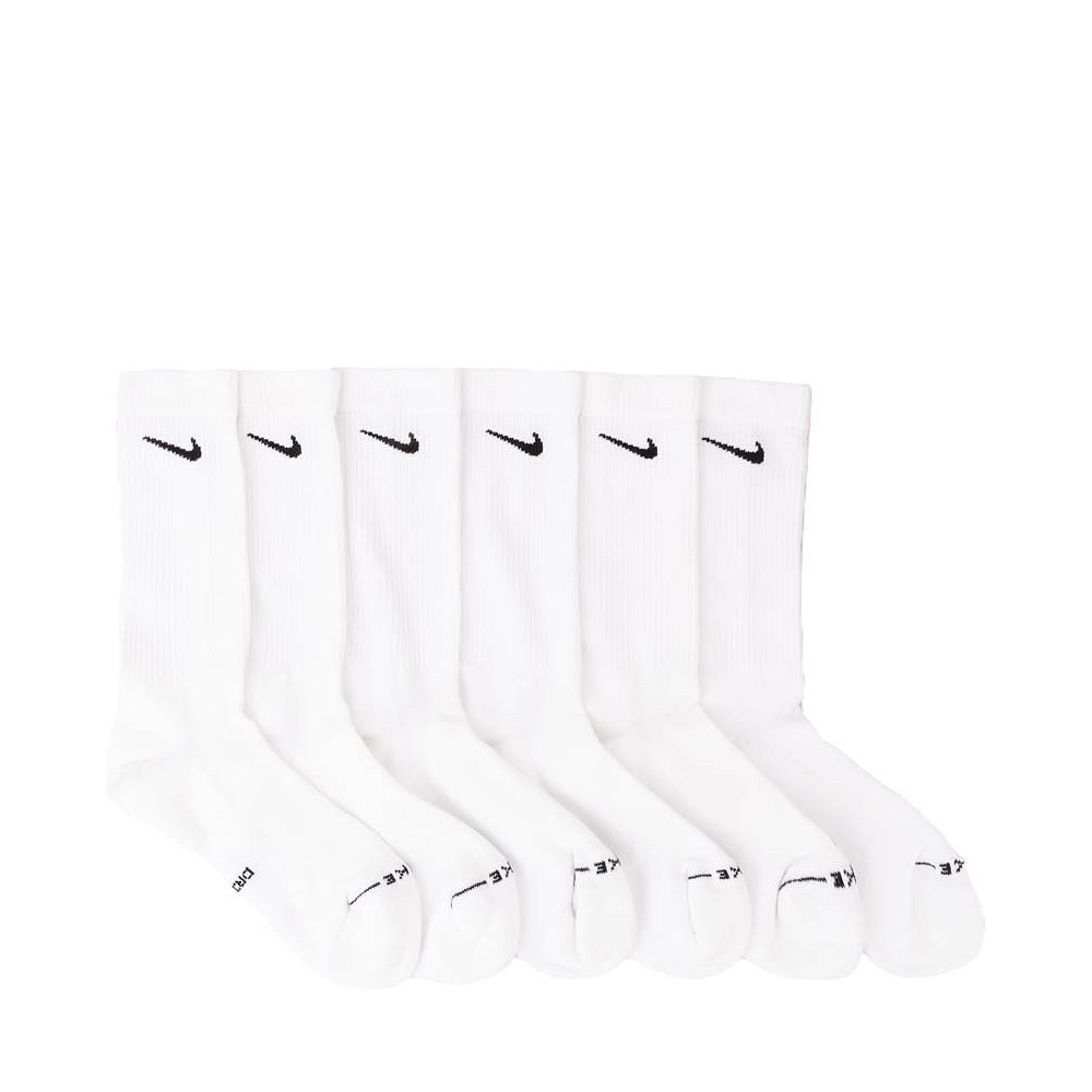 Mens Nike Everyday Elevated Crew Socks 6 Pack - White