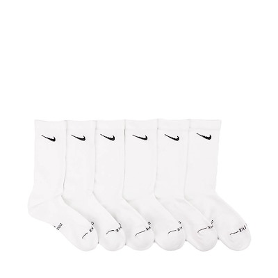 Main view of Womens Nike Everyday Elevated Crew Socks 6 Pack - White
