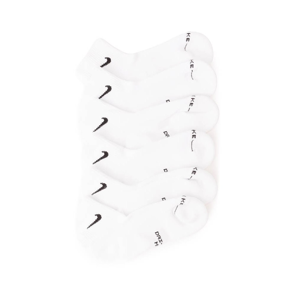 Womens Nike Everyday Elevated Ankle Socks 6 Pack - White