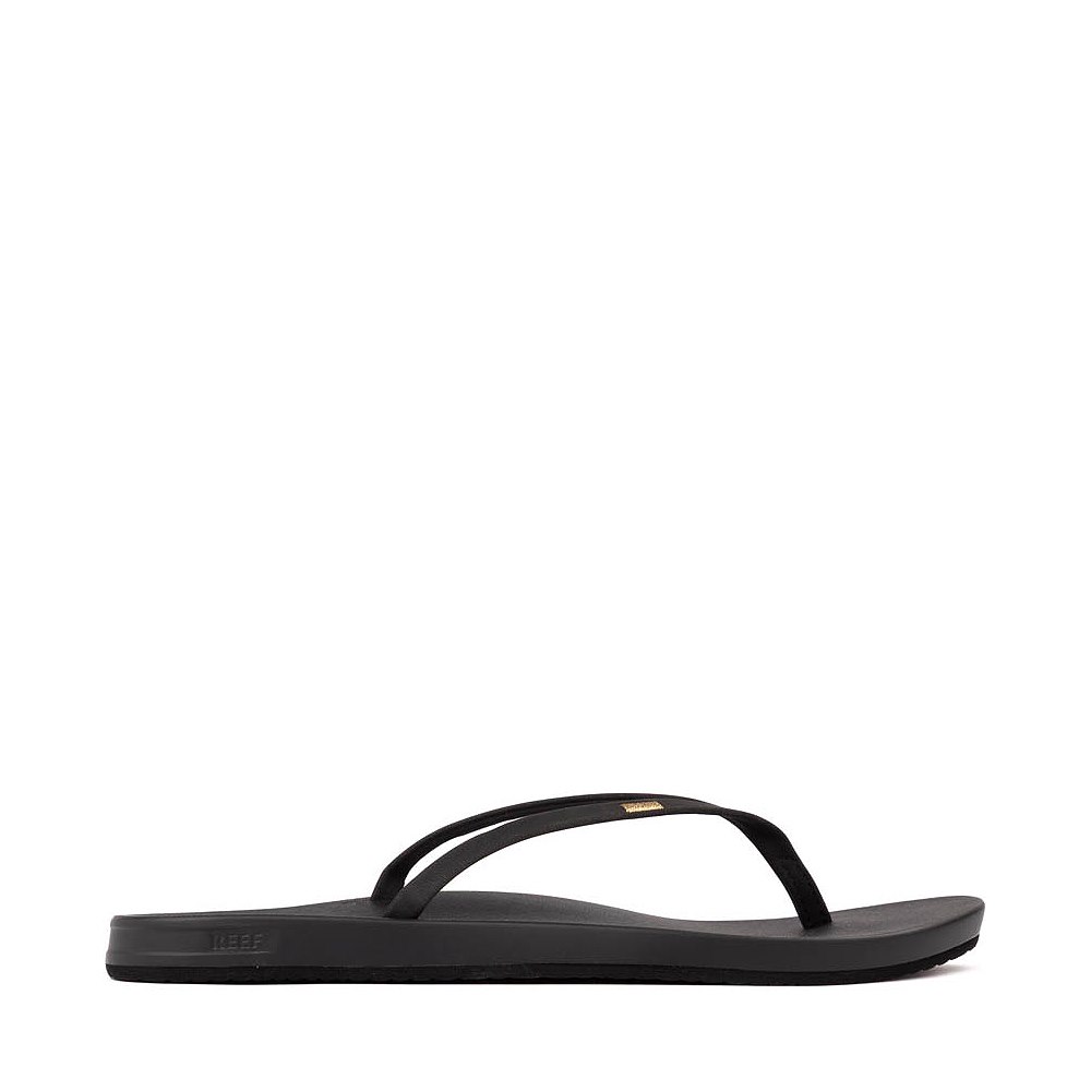 Womens Reef Cushion Slim Sandal - Black