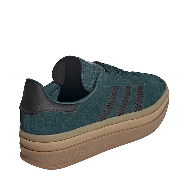 alternate view Womens adidas Gazelle Bold Athletic Shoe - Aurora Ivy / Core Black / GumALT4