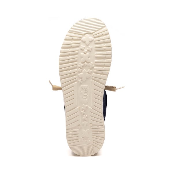 alternate view Mens HEYDUDE Wally Break Stitch Casual Shoe - Navy / Safari / WhiteALT3