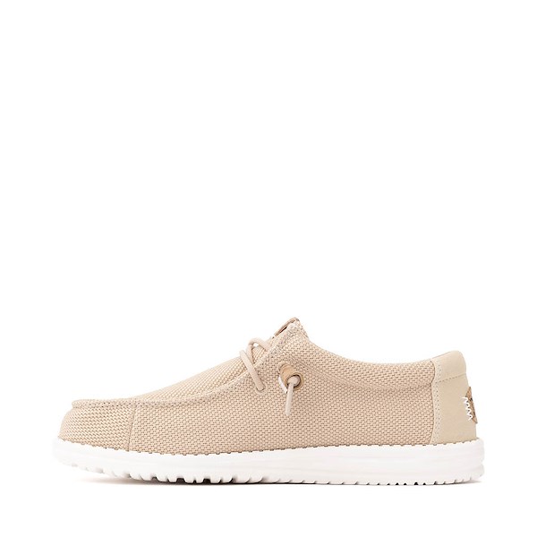 alternate view Mens HEYDUDE Wally Mesh Essentials Casual Shoe - Irish CreamALT1