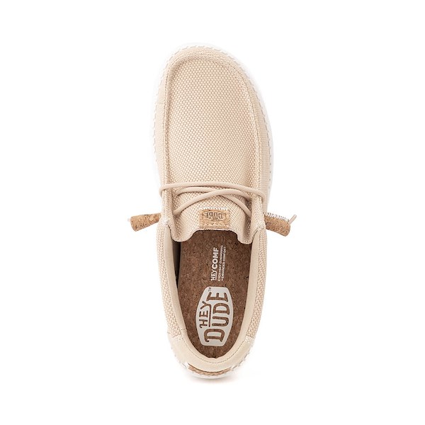 alternate view Mens HEYDUDE Wally Mesh Essentials Casual Shoe - Irish CreamALT2
