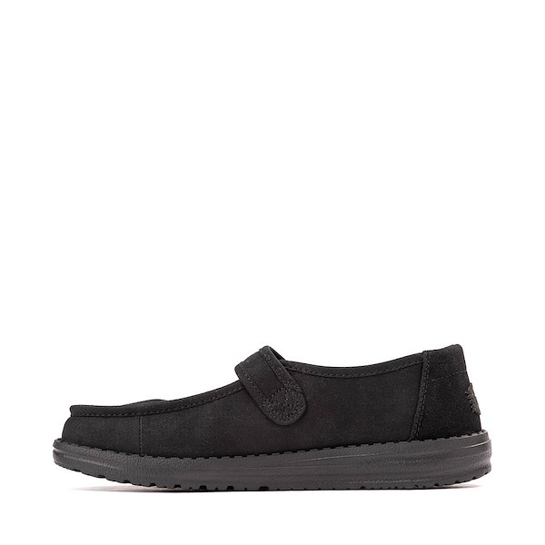alternate view Womens HEYDUDE Wendy Jane Slip-On Casual Shoe - Black MonochromeALT1