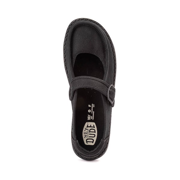 alternate view Womens HEYDUDE Wendy Jane Slip-On Casual Shoe - Black MonochromeALT2