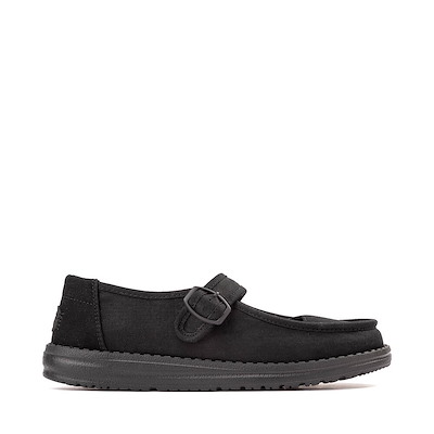 Main view of Womens HEYDUDE Wendy Jane Slip-On Casual Shoe - Black Monochrome