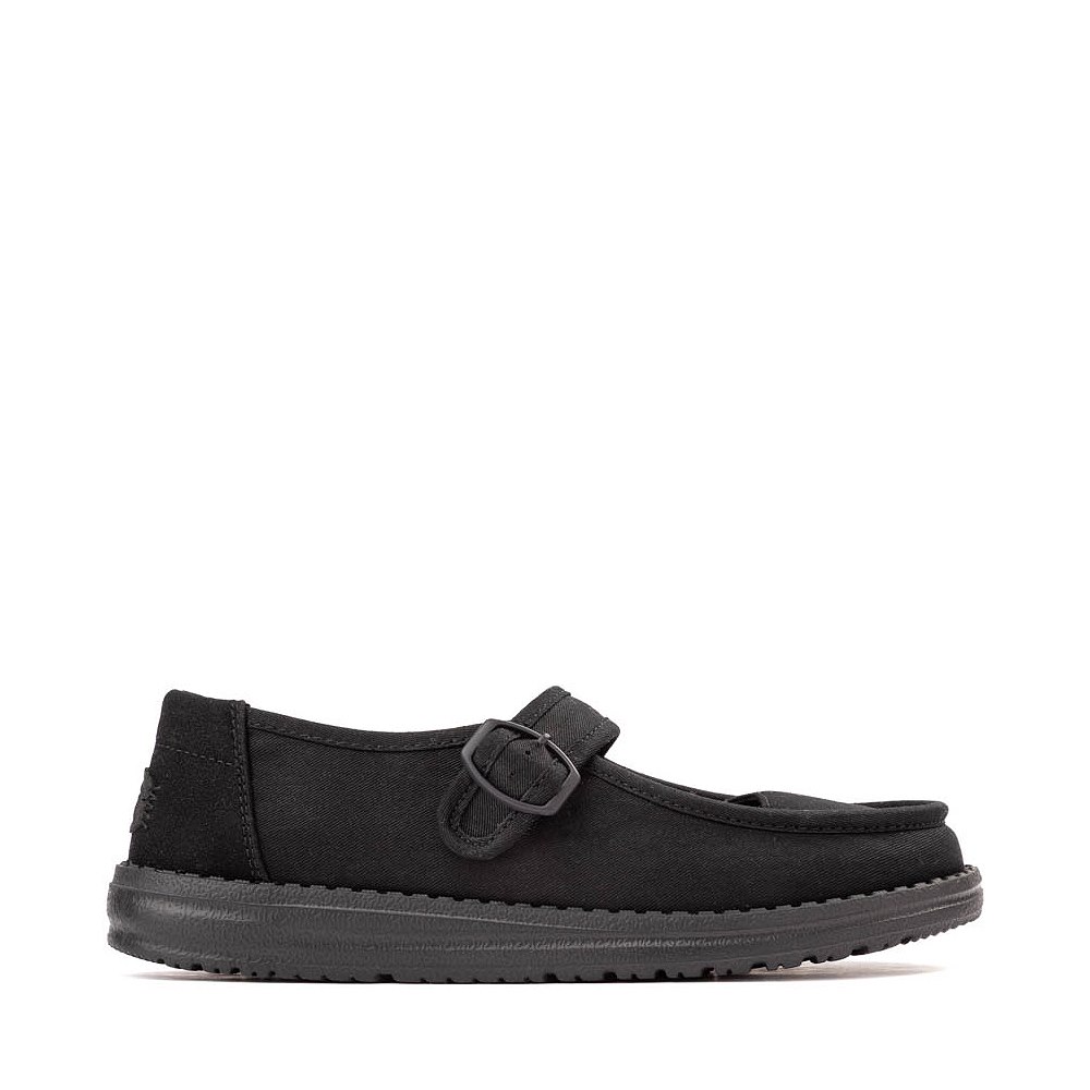 Womens HEYDUDE Wendy Jane Slip-On Casual Shoe - Black Monochrome