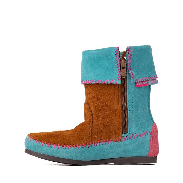 alternate view Minnetonka x Stranger Things Holly Wheeler Boot - Little Kid / Big Kid - Pink / Turquoise / BrownALT1