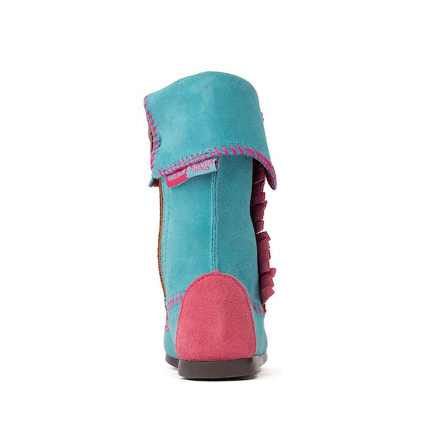 alternate view Minnetonka x Stranger Things Holly Wheeler Boot - Little Kid / Big Kid - Pink / Turquoise / BrownALT4