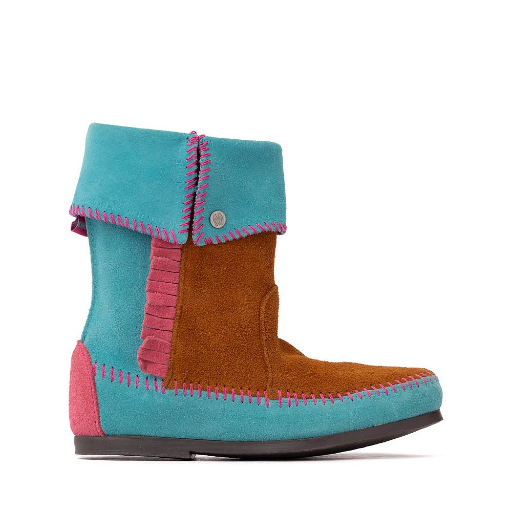 Minnetonka x Stranger Things Holly Wheeler Boot - Little Kid / Big Kid - Pink / Turquoise / Brown